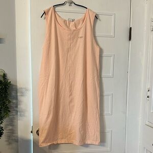 90s Peach Oversized Tank Tee Shirt Dress / Swimsuit Coverup